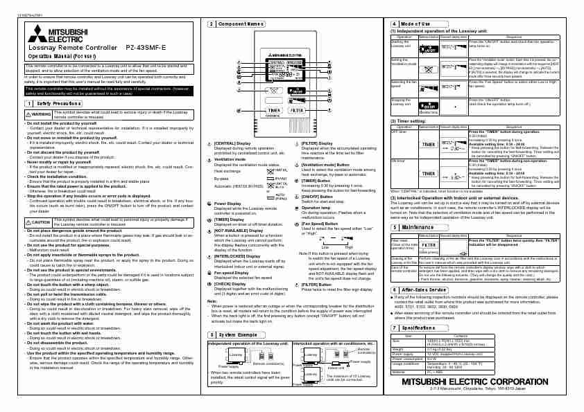MITSUBISHI ELECTRIC PZ-43SMF-E-page_pdf
